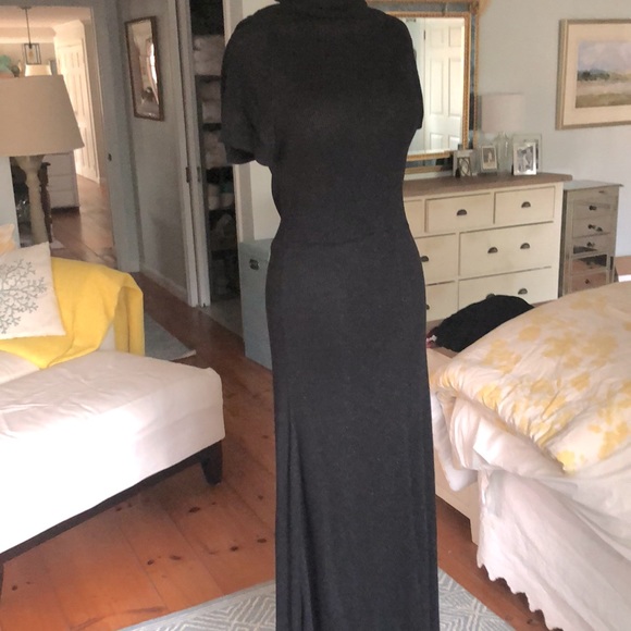 Knit pull over metallic short sleeve midi-dress from Anthropologie. - Picture 1 of 7